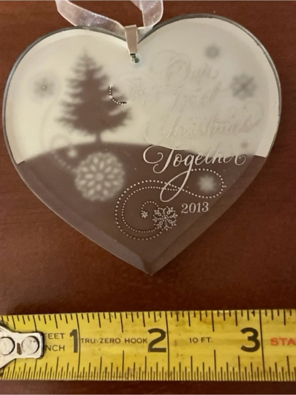 Hallmark Keepsake Christmas Ornament First Christmas Together 2013 Glass Heart